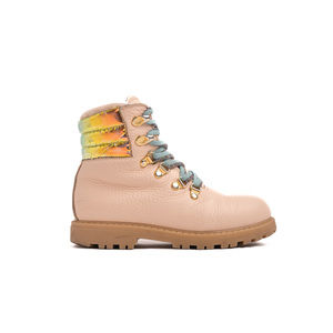 Good Rondinella Kids White Leather Boots Size 31 with Colorful Laces